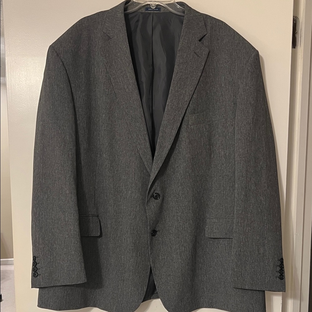 Stafford Travel Stretch Sport Coat / Men's Gray Blazer 54R